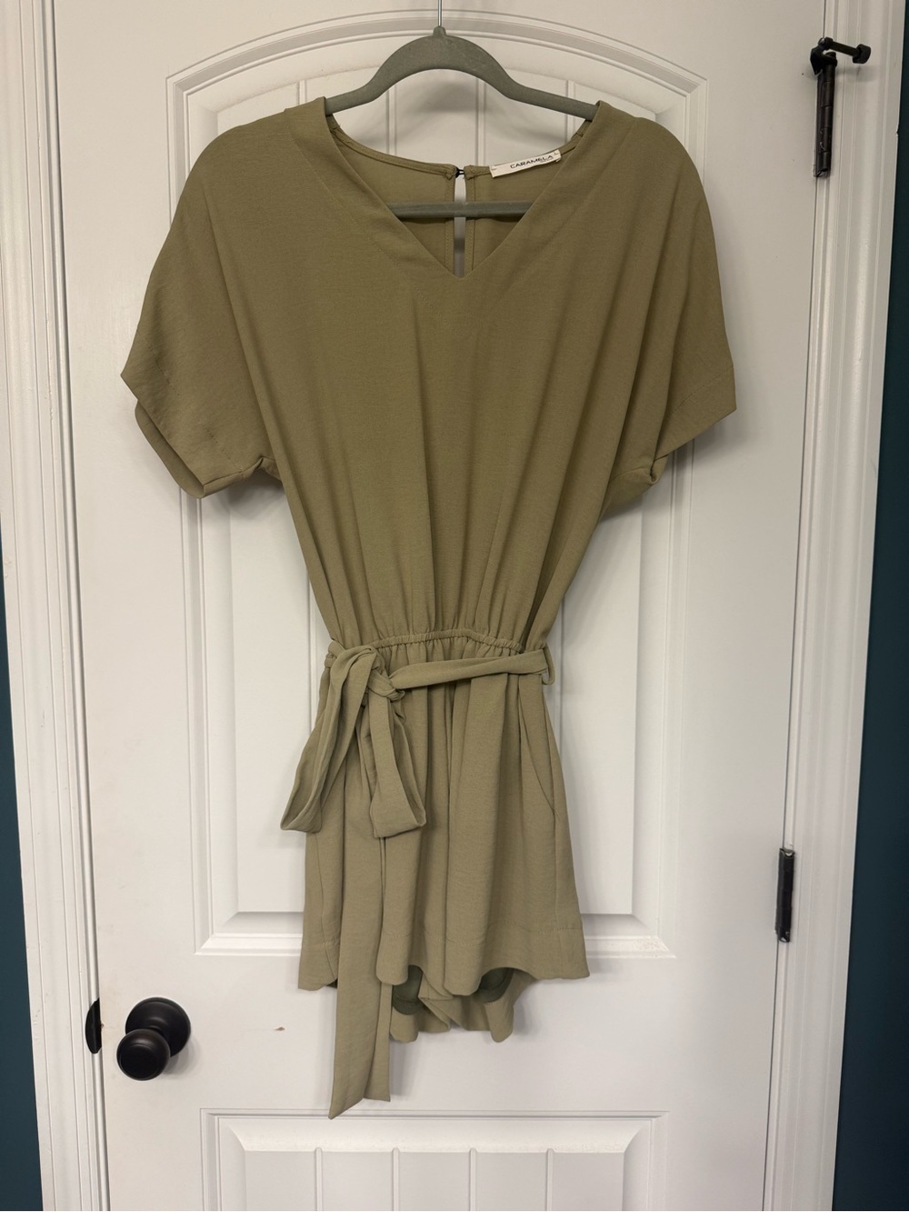 Caramela Green Romper